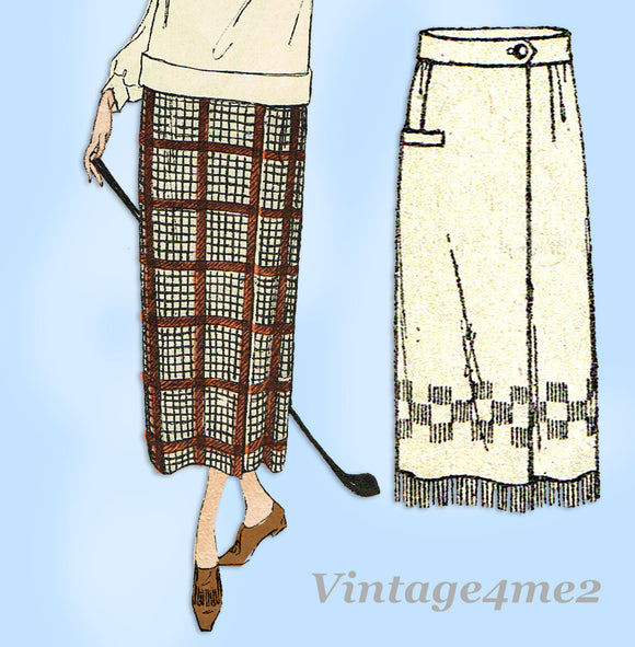 Ladies Home Journal 3481: 1920s Uncut Misses Skirt Sz 28W Vintage Sewing Pattern