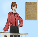 Ladies Home Journal 3503: 1920s Uncut Misses Blouse 36 B Vintage Sewing Pattern