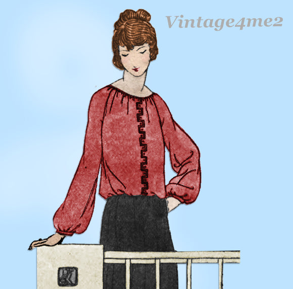 Ladies Home Journal 3503: 1920s Uncut Misses Blouse 36 B Vintage Sewing Pattern