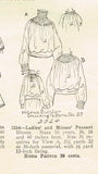 Ladies Home Journal 3514: 1920s Uncut Peasant Blouse 36 B Vintage Sewing Pattern