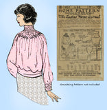 Ladies Home Journal 3514: 1920s Uncut Peasant Blouse 36 B Vintage Sewing Pattern