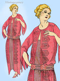 Ladies Home Journal 3527: 1920s Uncut Day Dress Size 36 B Vintage Sewing Pattern