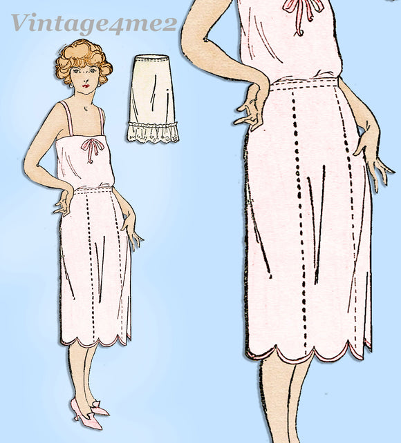 Ladies Home Journal 3546: 1920s Uncut Misses Petticoat Sz 34 W Vintage Sewing Pattern