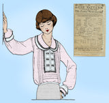 Ladies Home Journal 3567: 1920s Uncut Misses Blouse 36 B Vintage Sewing Pattern