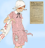 Ladies Home Journal 3599: 1920s Uncut Girls Bathingsuit Sz 6 VTG Sewing Pattern