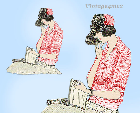 Ladies Home Journal 3608: 1920s Uncut Misses Blouse 40 B Vintage Sewing Pattern