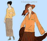 Ladies Home Journal 3627: 1920s Uncut Plus Size Dress 32B Vintage Sewing Pattern