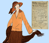 Ladies Home Journal 3627: 1920s Uncut Plus Size Dress 32B Vintage Sewing Pattern
