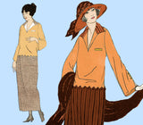 Ladies Home Journal 3627: 1920s Uncut Plus Size Dress 32B Vintage Sewing Pattern