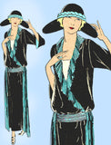 Ladies Home Journal 3640: 1920s Uncut Dinner Dress Sz 36B Vintage Sewing Pattern