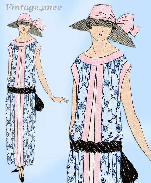 Ladies Home Journal 3644: 1920s Uncut Day Dress Size 34 B Vintage Sewing Pattern