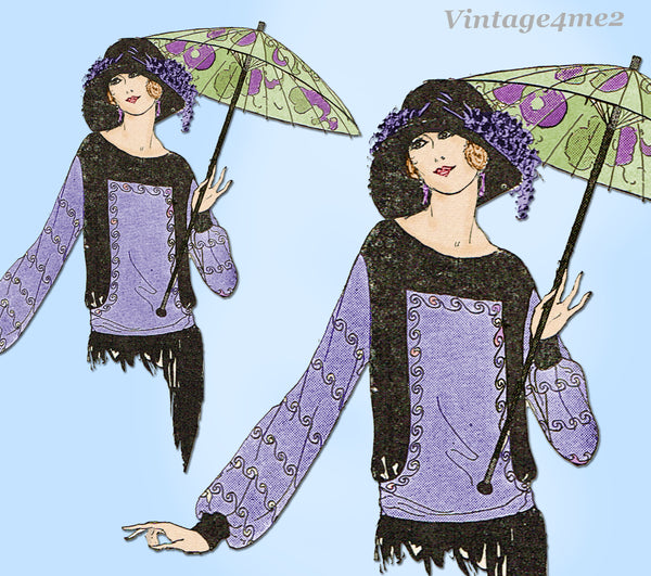 Ladies Home Journal 3653: 1920s Uncut Misses Blouse 42B Vintage Sewing Pattern