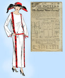 Ladies Home Journal 3659: 1920s Uncut Dinner Dress Sz 34B Vintage Sewing Pattern