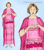 Ladies Home Journal 3686: 1920s Uncut Dinner Dress Sz 36B Vintage Sewing Pattern