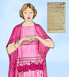 Ladies Home Journal 3686: 1920s Uncut Dinner Dress Sz 36B Vintage Sewing Pattern