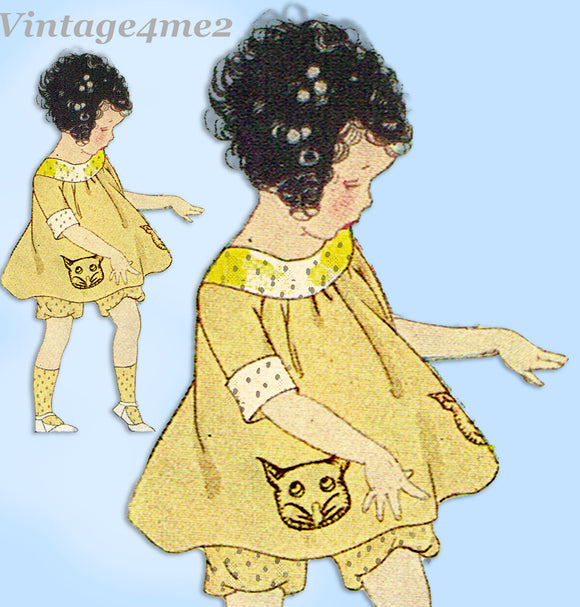 Ladies Home Journal 3700: 1920s Girls Bloomer Dress Sz 4 Vintage Sewing Pattern