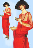 Ladies Home Journal 3701: 1920s Uncut Evening Gown 34 B Vintage Sewing Pattern