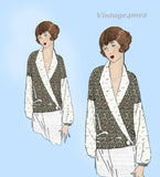 Ladies Home Journal 3702: 1920s Uncut Misses Blouse Vintage Sewing Pattern