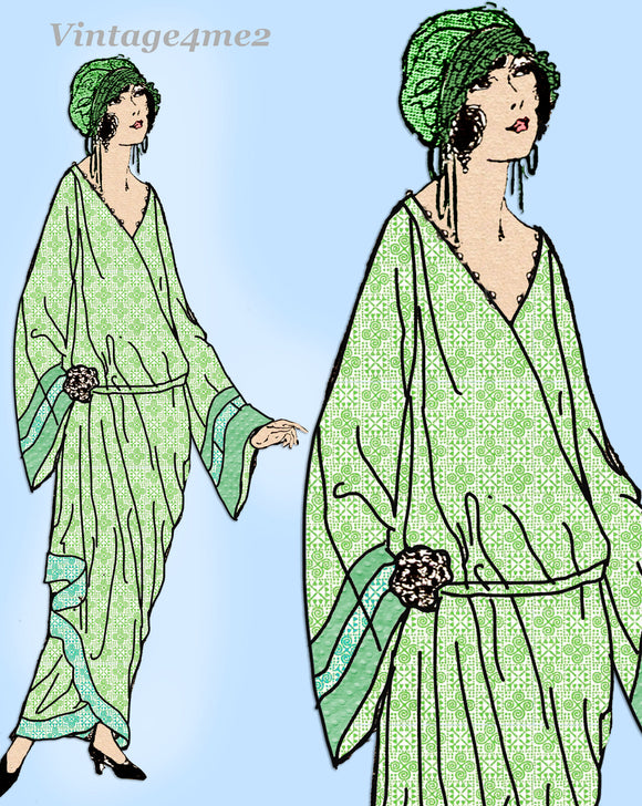 Ladies Home Journal 3710: 1920s Uncut Draped 36B Negligee Vintage Sewing Pattern
