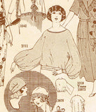 Ladies Home Journal 3711: 1920s Uncut Matinee Blouse 34 B Vintage Sewing Pattern