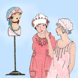 Ladies Home Journal 3712: 1920s Uncut Misses Boudoir Cap Vintage Sewing Pattern