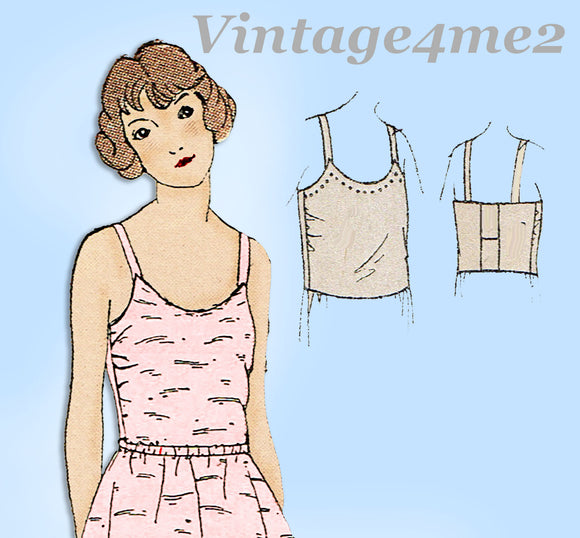 Ladies Home Journal 3720: 1920s Uncut Misses Brassiere Sz 34 Bust Sewing Pattern