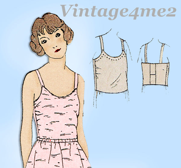 Ladies Home Journal 3720: 1920s Uncut Misses Brassiere Sz 34 Bust Sewing Pattern