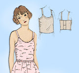 Ladies Home Journal 3720: 1920s Uncut Misses Brassiere Sz 34 Bust Sewing Pattern