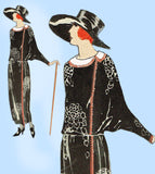 Ladies Home Journal 3724: 1920s Uncut Dinner Dress Sz 36B Vintage Sewing Pattern