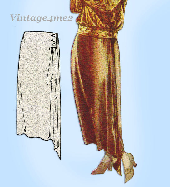 Ladies Home Journal 3746: 1920s Uncut Misses Skirt Sz 30W Vintage Sewing Pattern
