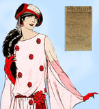Ladies Home Journal 3764: 1920s Uncut Dinner Dress Sz 36B Vintage Sewing Pattern