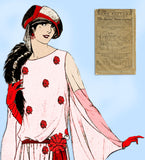 Ladies Home Journal 3764: 1920s Uncut Dinner Dress Sz 44B Vintage Sewing Pattern