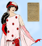 Ladies Home Journal 3764: 1920s Uncut Dinner Dress Sz 44B Vintage Sewing Pattern
