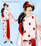 Ladies Home Journal 3764: 1920s Uncut Dinner Dress Sz 44B Vintage Sewing Pattern