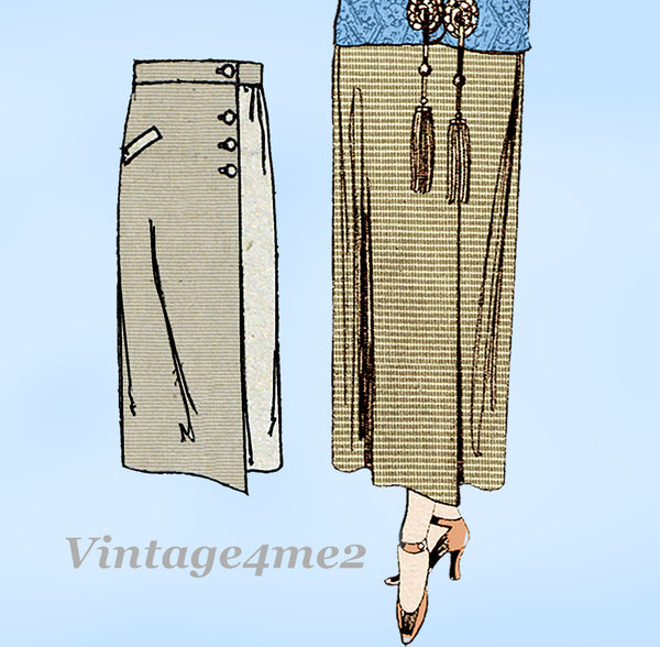 Ladies Home Journal 3780: 1920s Uncut Misses Skirt Sz 27W Vintage Sewing Pattern