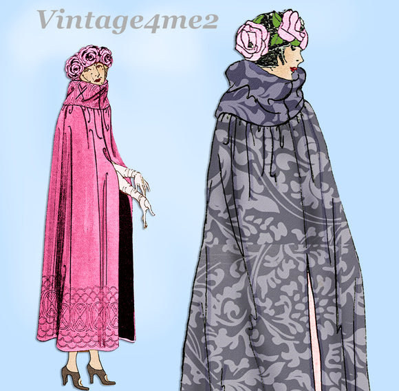 Ladies Home Journal 3794: 1920s Uncut Misses Cape Sz SM Vintage Sewing Pattern