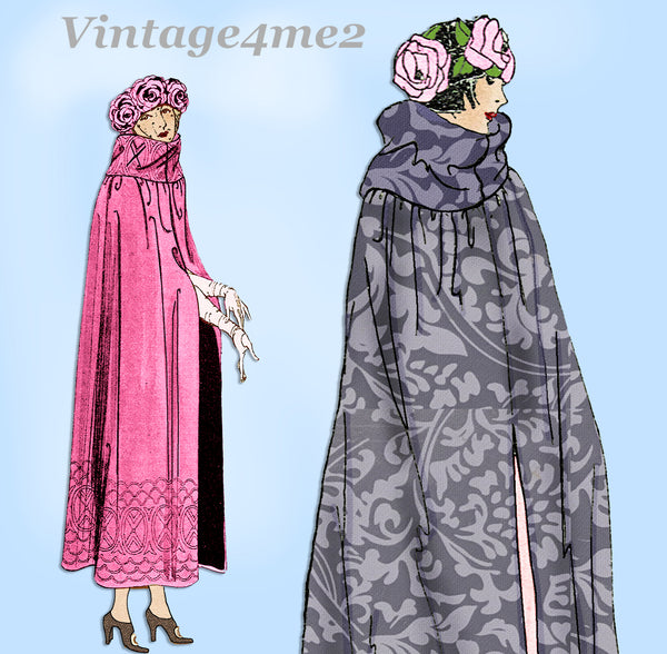 Ladies Home Journal 3794: 1920s Uncut Misses Cape Sz SM Vintage Sewing Pattern