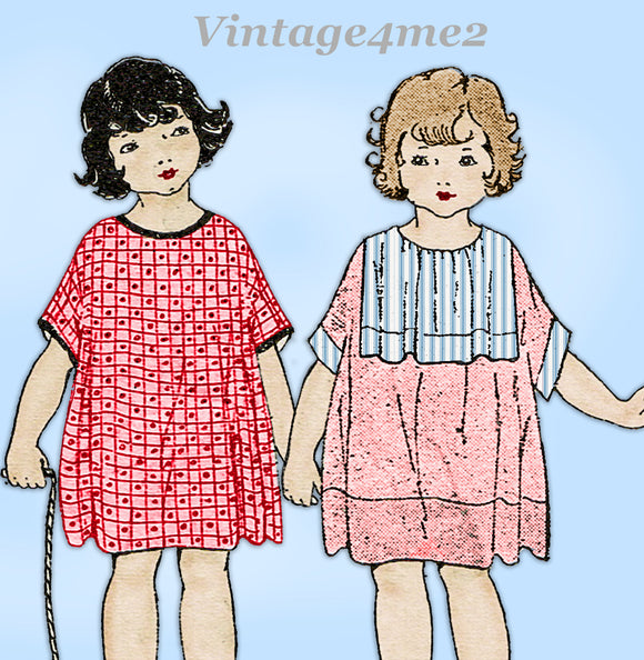 Ladies Home Journal 3813: 1920s Toddler Girls Dress Sz 6 Vintage Sewing Pattern