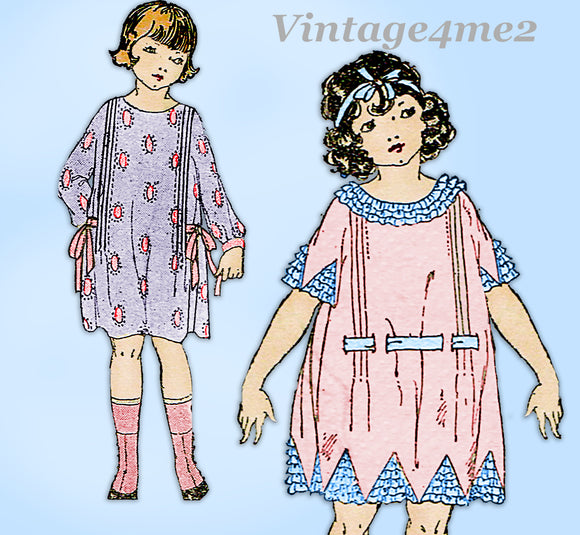 Ladies Home Journal 3815: 1920s Toddler Girls Dress Sz 4 Vintage Sewing Pattern