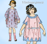 Ladies Home Journal 3815: 1920s Toddler Girls Dress Sz 4 Vintage Sewing Pattern
