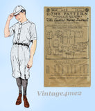 Ladies Home Journal 3818: 1920s Rare Uncut Boys Baseball Uniform Sewing Pattern