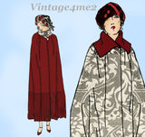 Ladies Home Journal 3820: 1920s Misses Evening Cape Sz SM Vintage Sewing Pattern