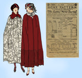 Ladies Home Journal 3820: 1920s Misses Evening Cape Sz SM Vintage Sewing Pattern