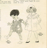 Ladies Home Journal 3822: 1920s Baby Girls Coat Size 2 Vintage Sewing Pattern