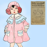 Ladies Home Journal 3822: 1920s Baby Girls Coat Size 2 Vintage Sewing Pattern