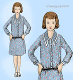 Ladies Home Journal 3876: 1920s Uncut Girls Day Dress Vintage Sewing Pattern
