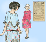 Ladies Home Journal 3884: 1920s Uncut Girls Dress Size 8 Vintage Sewing Pattern