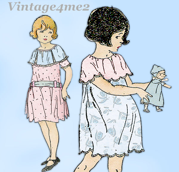 Ladies Home Journal 3886: 1920s Toddler Girls Dress Sz 4 Vintage Sewing Pattern