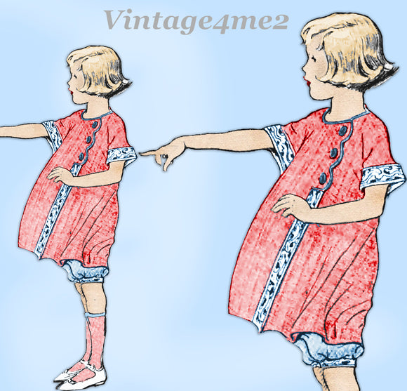 Ladies Home Journal 3911: 1920s Girls Bloomer Dress Sz 6 Vintage Sewing Pattern