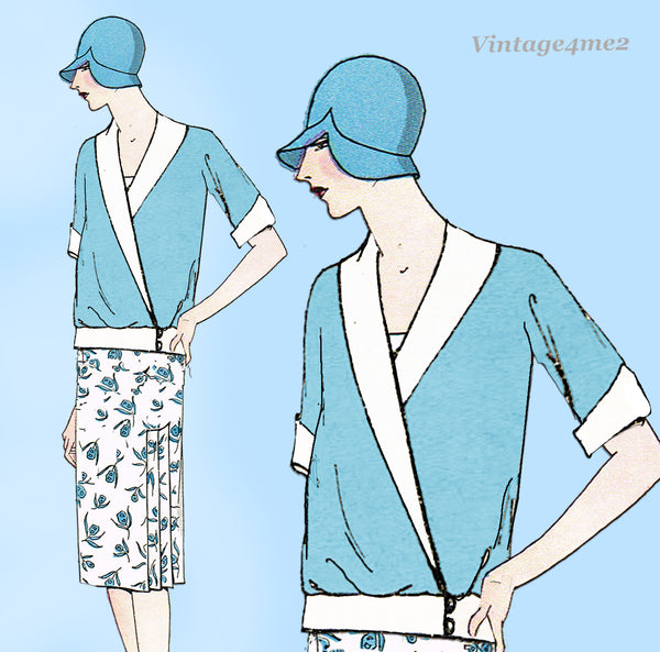 Ladies Home Journal 3920: 1920s Uncut Misses Blouse 34B Vintage Sewing Pattern